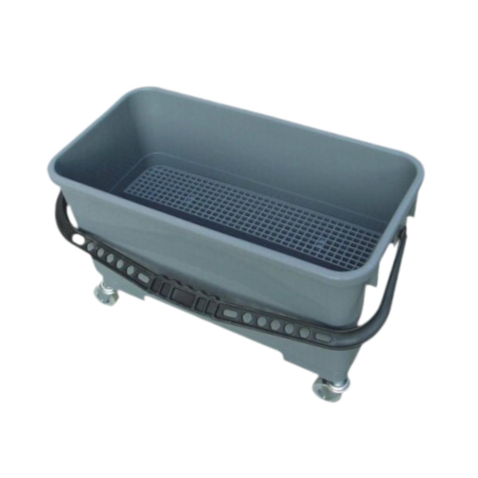 Cubo de con Escurridor, Cubo Portátil, Fácil de, Asa Cómoda, Cubo de Limpieza Profesional para Suelos Y Colegios, Gris, Individual
