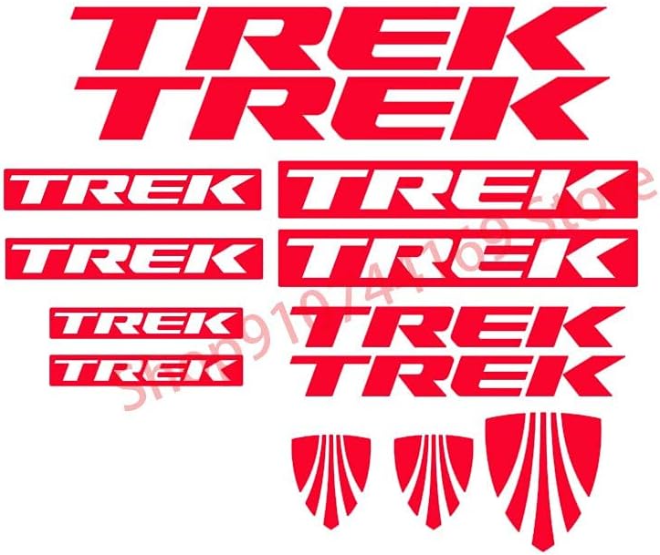 for TREK Bikes vinyl Decals Stickers Bike Frame, Mtb Cycling Bmx Car Road Van cycle (Red)
