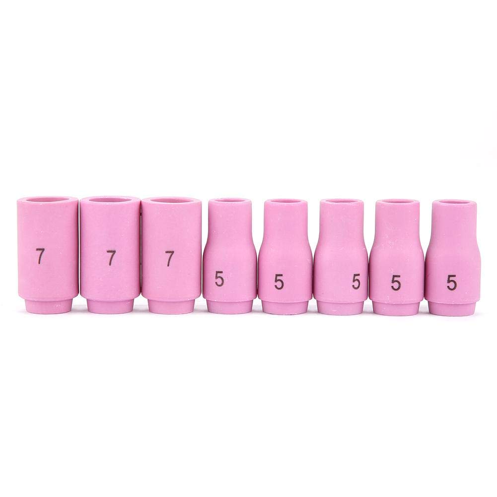 53pcs/set Torcia per saldatura TIG Parti del corpo Kit di ugelli per collettore di lenti per gas Lente per WP-9 20 25 Torcia per saldatura TIG WP-9/20/25 Accessori Set da 53 pezzi