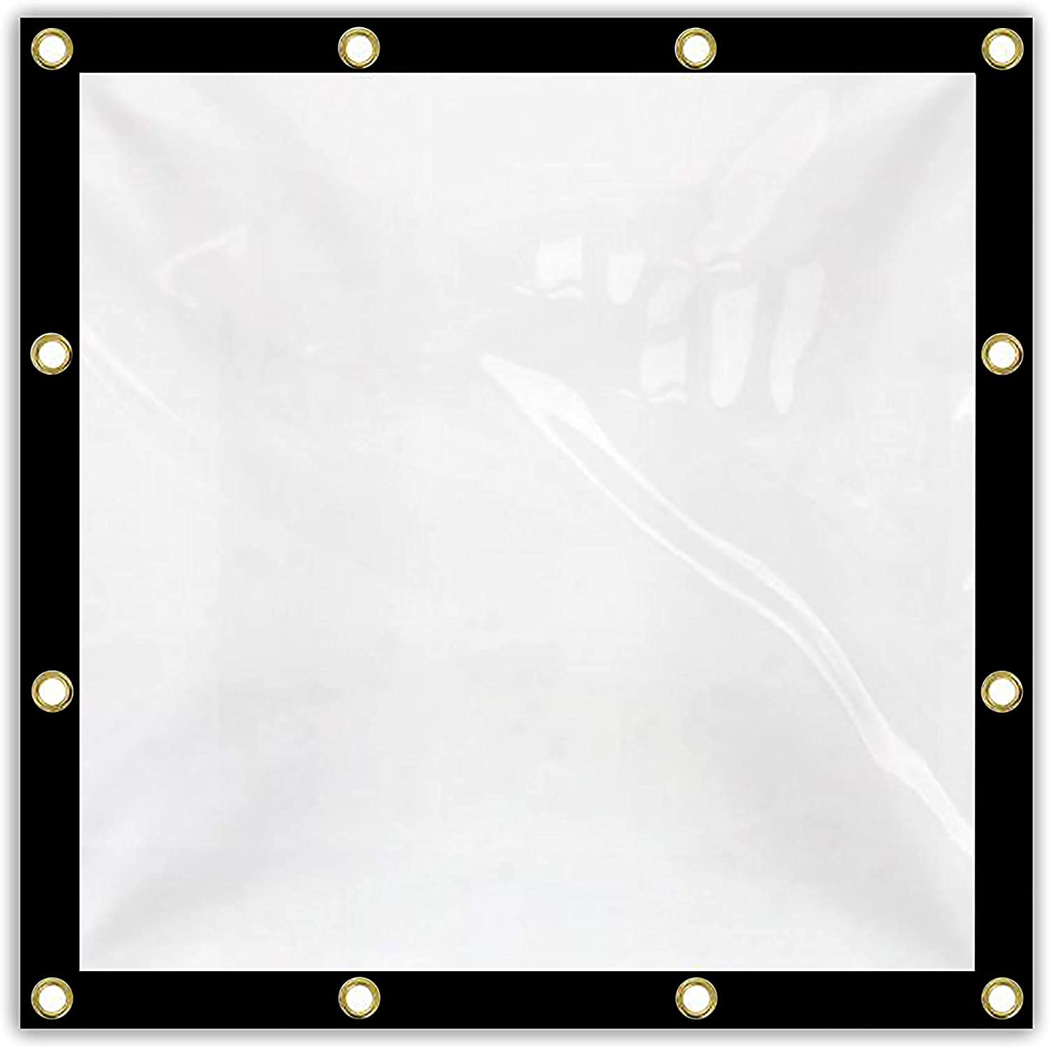 Clear Tarps in Multiple Sizes 500 GSM Waterproof Tarpaulin - 100% UV & Weather Resistant Vinyl Coated PVC Tarps - Perfect for Curtains (7 x 10, Clear Tarp) (B09SQFRMPB) Amazon Price History, Amazon Price Tracker