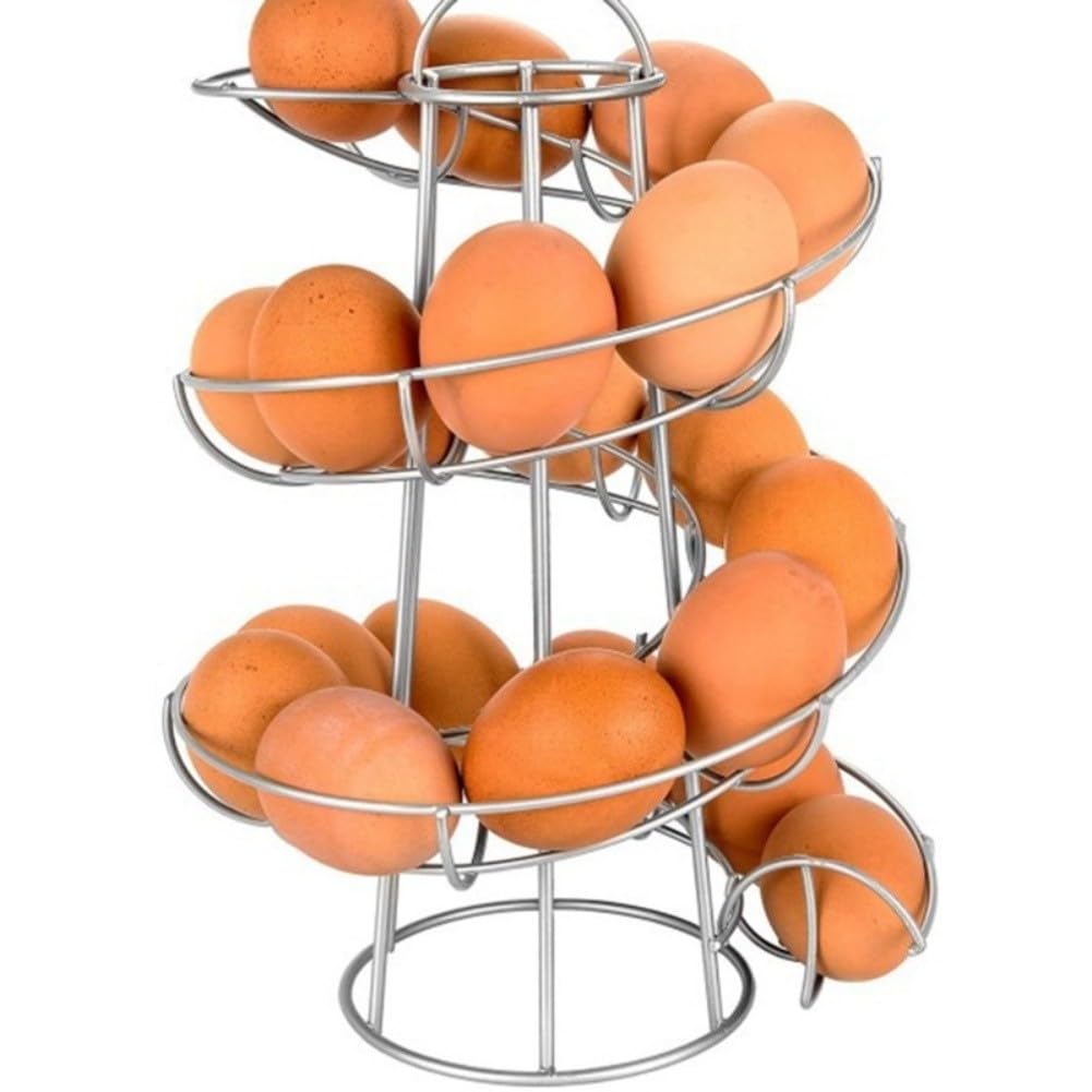 Lot de 20 spirales sans installation pour porte-œufs, support de cuisine en fer pour comptoir, support de rangement peu encombrant
