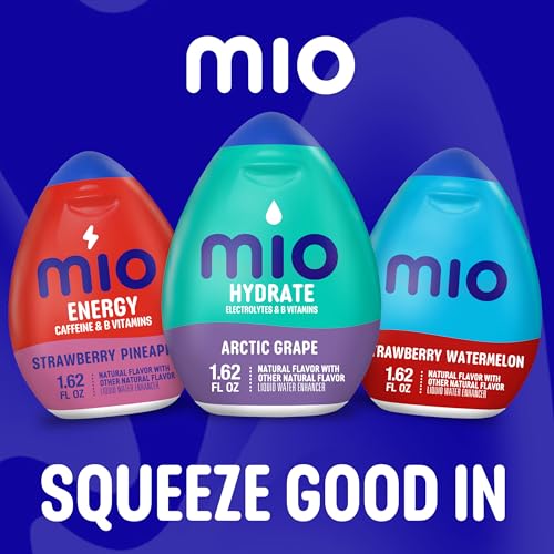 Image of Mio Sport Water Enhancer Variety Pack, 1.62 fl oz, 3 Flavors (Arctic Grape, Berry Blast, Lemon Lime) with Electrolytes and B-Vitamins