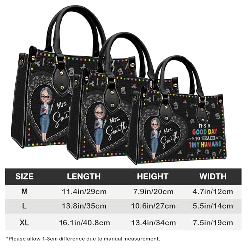 Bolso personalizado de cuero para docente miniatura 7