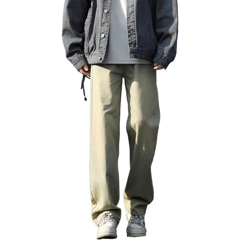 2025Wide Leg Pants Men ，Vintage Jeans，Skater Pants，Streetwear Jeans ，Mens Jeans Loose Fit