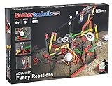 Die Kettenreaktionen des Funny Reactions Baukasten sind ideal mit dem Konstruktionsbaukasten Funny Machines, den Kugelbahnen aus der PROFI Dynamic Linie und anderen fischertechnik-Baukästen kombinierbar