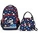 School Backpack Kids Bookbag Set-with Lunch Bag & Pencil Case Elementary Preschool Kindergarten Supplies for Boys Large Capacity Backpack Set (Blue Space set)