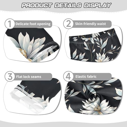 Girls' Leggings Flowers Floral White Kids Yoga Tights Pants 1 Pack 208514753