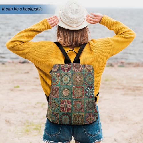 Waterproof Backpack Bohemian Pattern Casual Bags for Women Anti-theft Daypacks Fashion Versatile Bag2