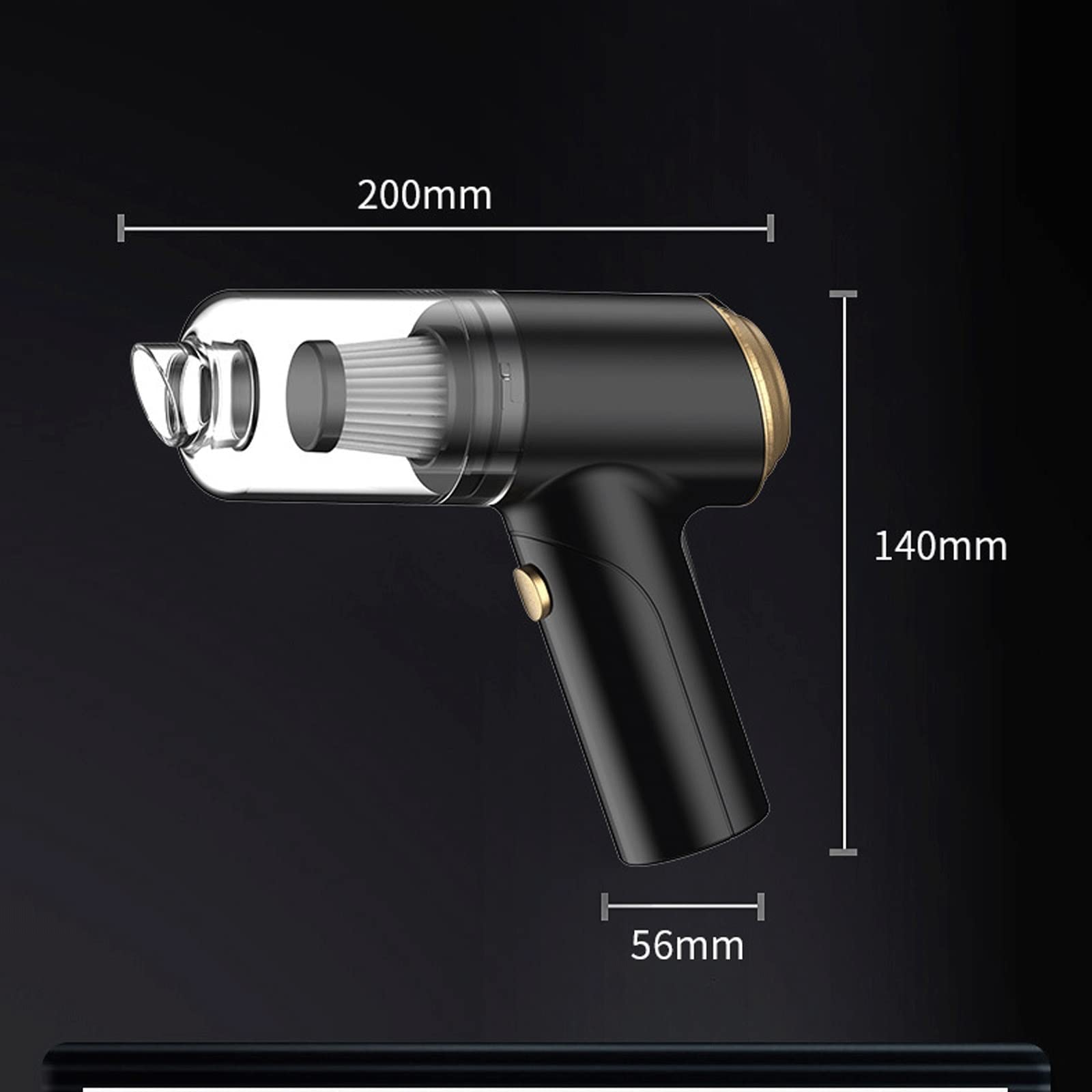 Aspirapolvere Senza Fili per Pavimenti duri per Mini aspirapolvere ciclonico con Ricarica USB Aspirapolvere Wireless per scrivania da casa Portatile