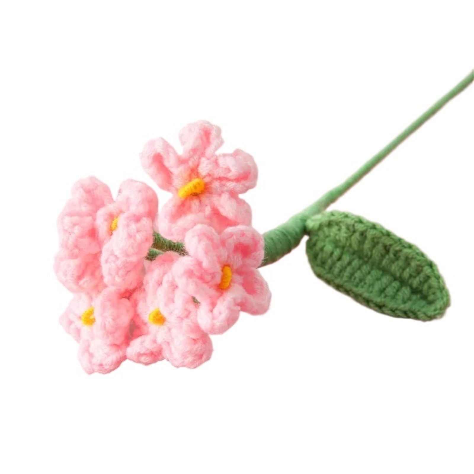 ZHSOAO 2pcs Crochet Flowers Knitted Graduation Bouquet Woven Artificial for Weddings Birthdays(Color1)