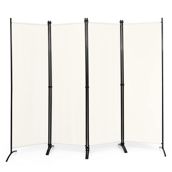 Buy Giantex 4 Panel Room Divider, 5.6Ft Folding Screen, Home Office Freestanding Tall Partition