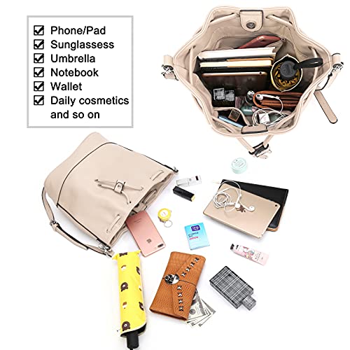 Afkomst Bucket Bags And Purses For Women Drawstring Hobo And Shoulder Handbags With 2 Detachable Straps #TOP5