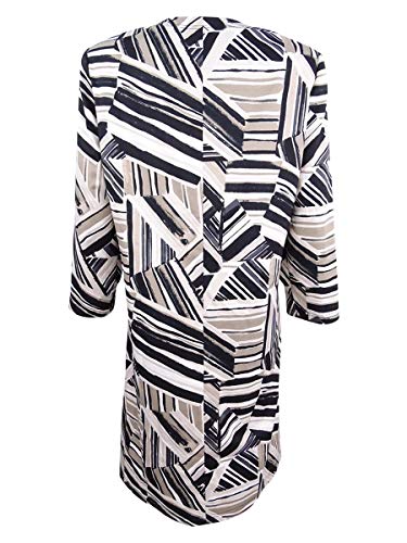 Kasper Women's Plus Size Three-Quarter Sleeve Ottoman Jacket Beige Size 18W2