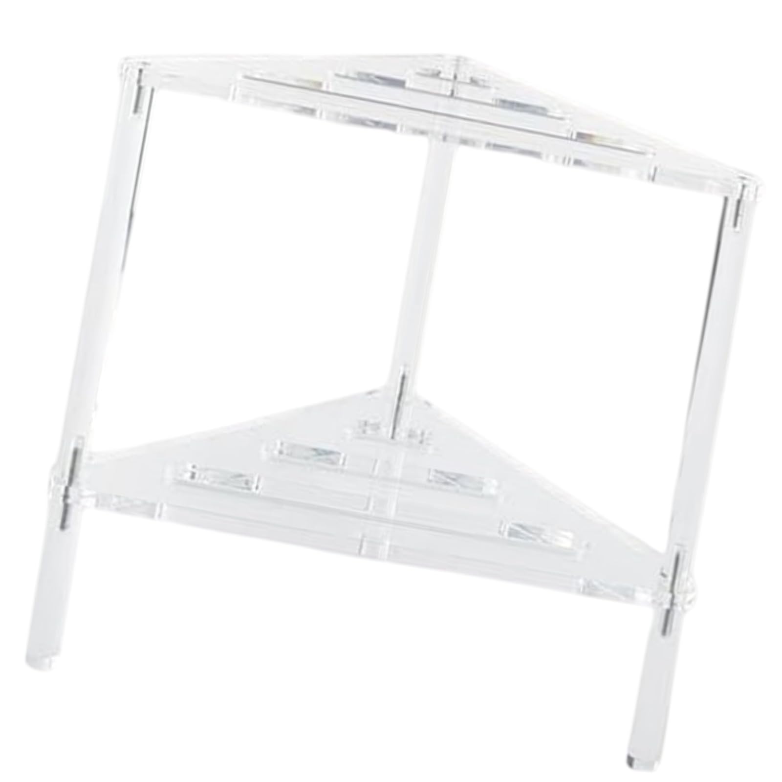 Fahoujs Portable Sturdy Acrylic Shower Stand for Indoor Use High with Storage Shelf and Without Slip Waterproof Designs Acrylic Shower Stand