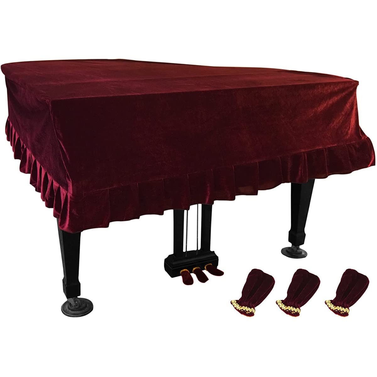 XUESHA Universal Grand Piano Cover Upholstery Piano Cover, Washable Triangle Upholstery Cover Fabric with Velvet Soft Edges (Size : 180CM)