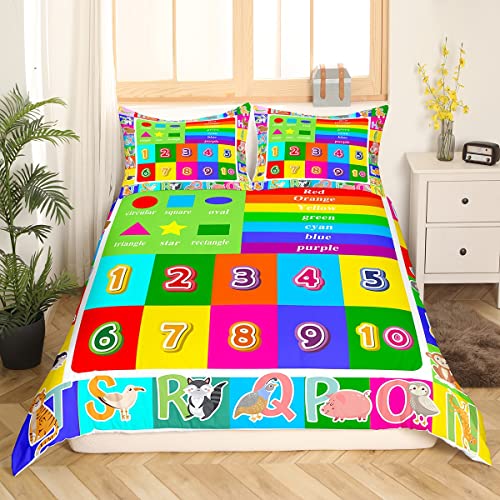 Loussiesd Kids Educational Duvet Cover Set Playtime Collection Abc - Image 3