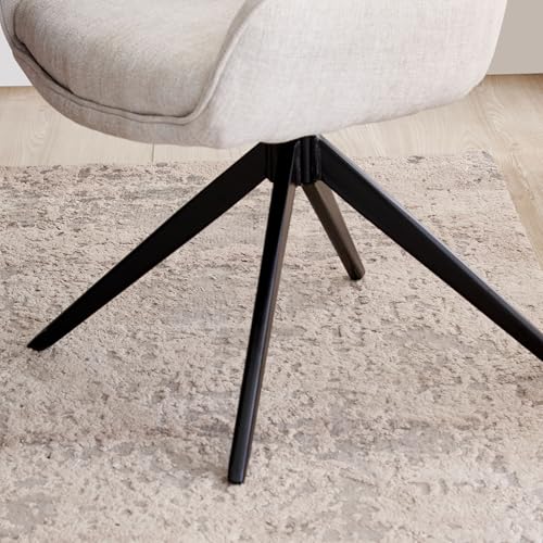 Image of Home Centre | Hadley Set of 2 Fabric Dining Chairs | Dining Chair for Home | Metal | Grey | 1 Year Warranty