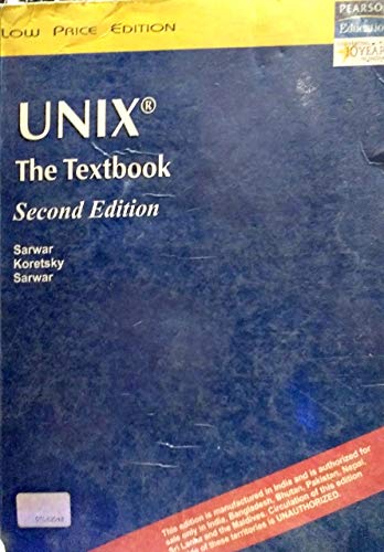 Unix: The Textbook, Third Edition 0367574357 Book Cover