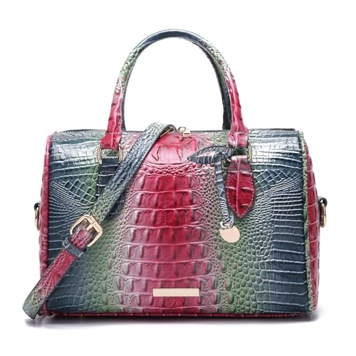 Image of Makcr Joacbv Top-Handle Crocodile Purses For Women Crossbody Leather Bags Trendy Large Capacity Tote with Shoulder Strap