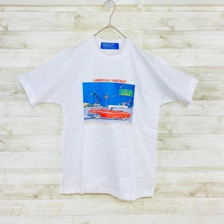 Amazon.co.jp: 鈴木英人 アメ車イラストプリントTシャツ M デッド 