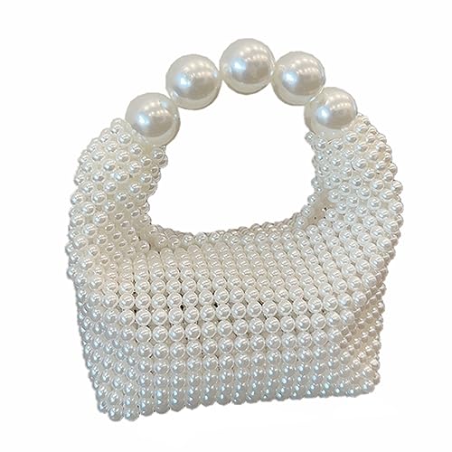 Bolso de mano para mujer con perlas y cuentas artesanales miniatura 4