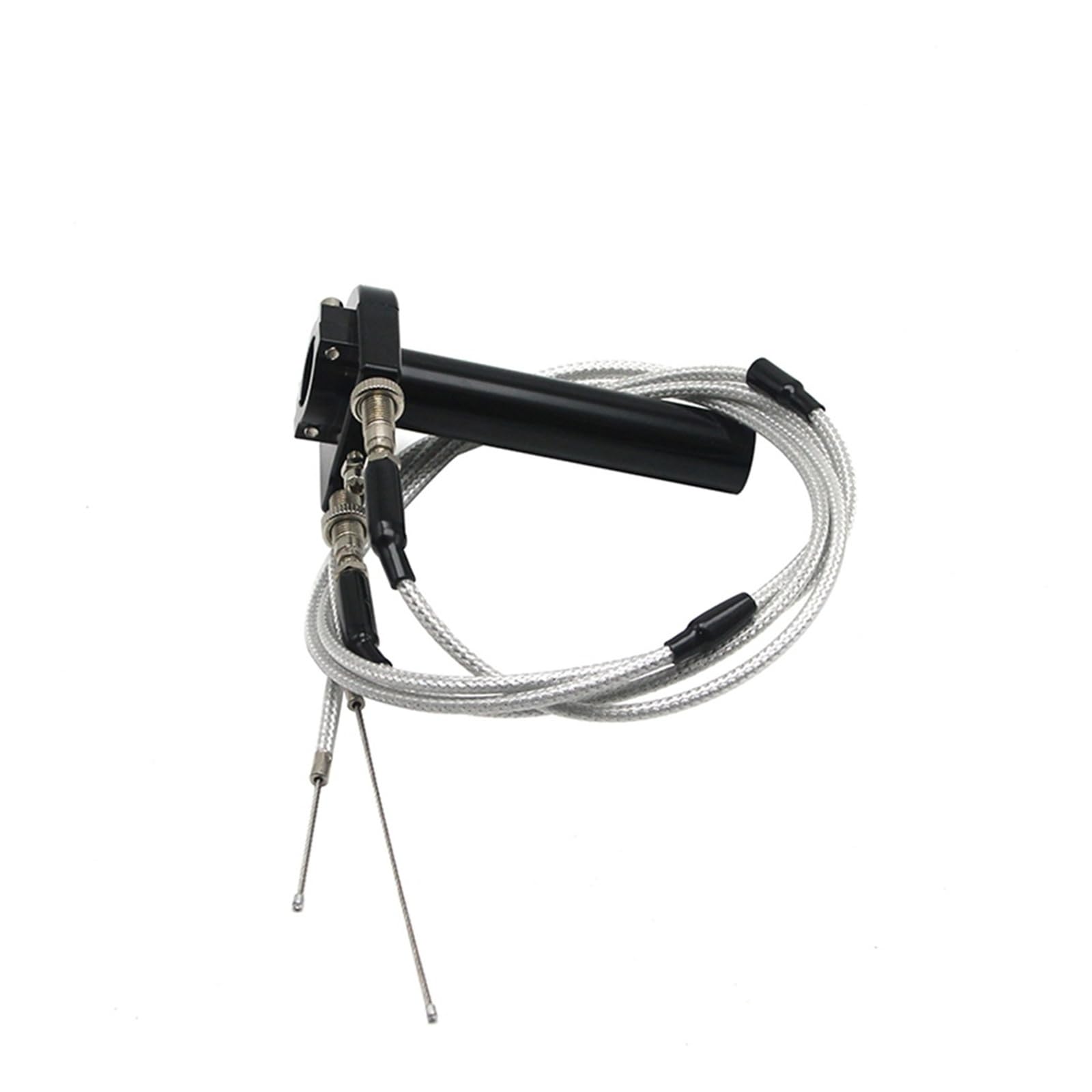 Troioium A-01 22Mm Cnc Aluminum Motorcycle Throttle Quick Twister Grips +2 Pcs Throttle Cable Accelerator Moped Scooter Racing(A-01)