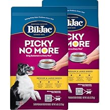 Bil-Jac Picky No More Medium & Large Breed Dry Dog Food | Chicken Liver Recipe | 6 lb 2-Pack