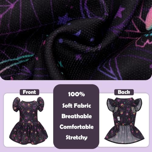 Image of CuteBone Frilly Dog Dress Princess Puppy Halloween Dresses with Ruffled Sleeves Cat Clothes Outfit for Small Dogs Girl Pet Apparel FX21XS