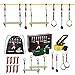 Produktbild ALPIDEX Ninja Line Kinder Slackline Hindernisse Set Turnringe Seilknoten Schaukel Kletterleiter Zubehör Erweiterbar Warrior Parcours 7 Jahre Garantie auf Material*, Stil:Basic