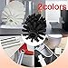 Produktbild iBoosila Universal Ersatz Toilettenbürste schwarz | Wechsel-Bürste 7 cm | Griff 26 cm | Ersatz-Bürste WC Bürstenkopf | Universell passend