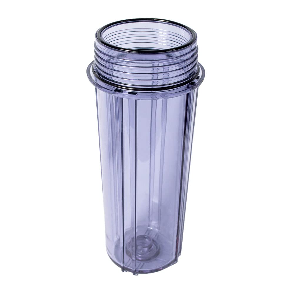 Standard 2.5x10 Clear Filter Housing 3/4" NPT with Pressure Release