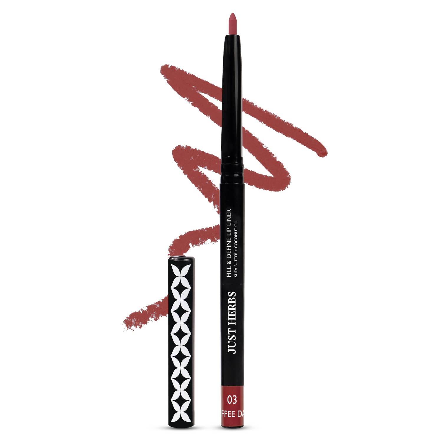 Just Herbs Fill & Define Lip Liner with Shea Butter and Coconut Oil Transfer Proof Long Lasting Creamy Matte Finish Lip Liner (Coffee Date, 0.3g)-image-19