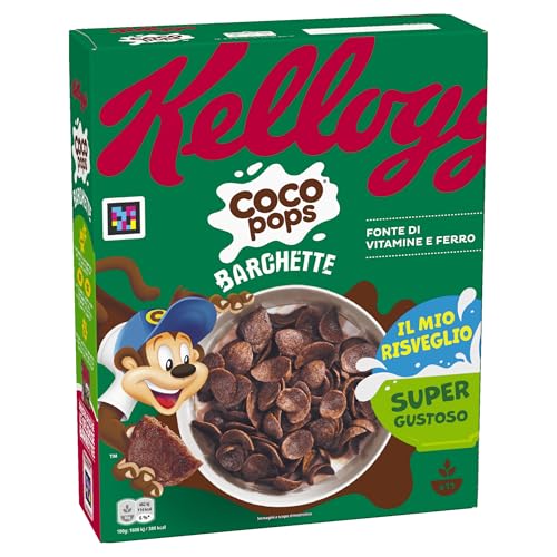 Kellogg's Coco Pops | Barchette al Cioccolato | con Frumento Tostato e Cioccolato | Confezione Singola da 330g (1 x 330g)