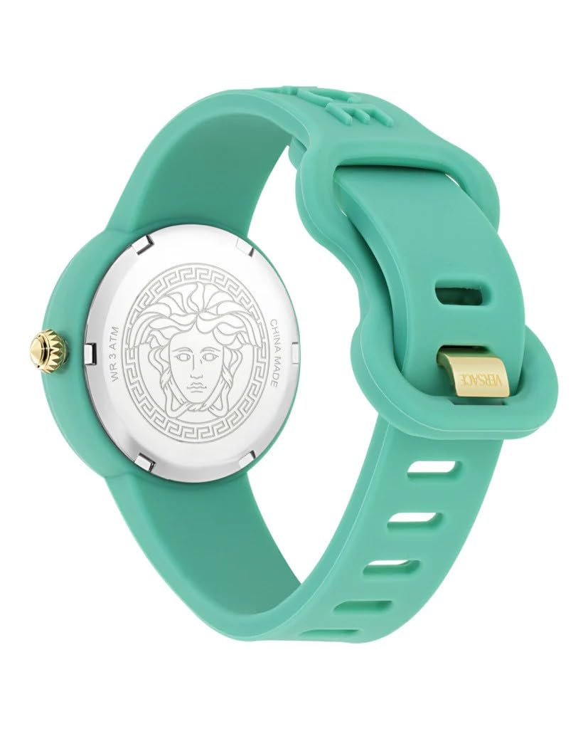 Versace Unisex dziecięcy analogowy szwajcarski zegarek kwarcowy z silikonowym paskiem VE9200225