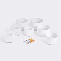 Vista 16 de TOPFUND Juego de 7 cuencos cantores de cristal de 6 a 10 pulgadas con estuches de transporte y mazos de cuenco para cantar