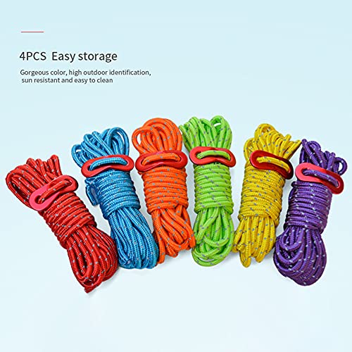yeacher 8pcs 8m para camping reflexivo para camping acessórios para tendas para barracas de arame Fi