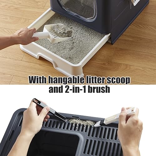 Caja de arena para gatos con tapa mediana Gefryco miniatura 5