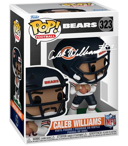 Caleb Williams #323 Facsimile Signed Reprint Laser Autographed Funko POP! Football NFL: Chicago Bears Figurine with Protector Case