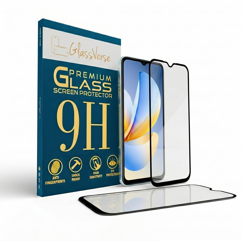 Image of GlassVerse Toughened Oleophobic Tempered Glass For Realme P4 lite (PACK OF 1) with Free Installation Kit. Full screen Coverage - 6.74 inch