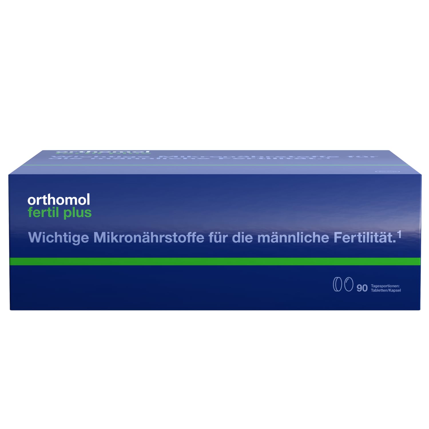 Orthomol Fertil plus: Nahrungsergänzung für Männer mit Kinderwunsch, mit Zink für normale Fruchtbarkeit¹ & Selen für normale Spermabildung¹, plus L-Carnitin, Q10 & Omega-3, 90 Tagesportionen