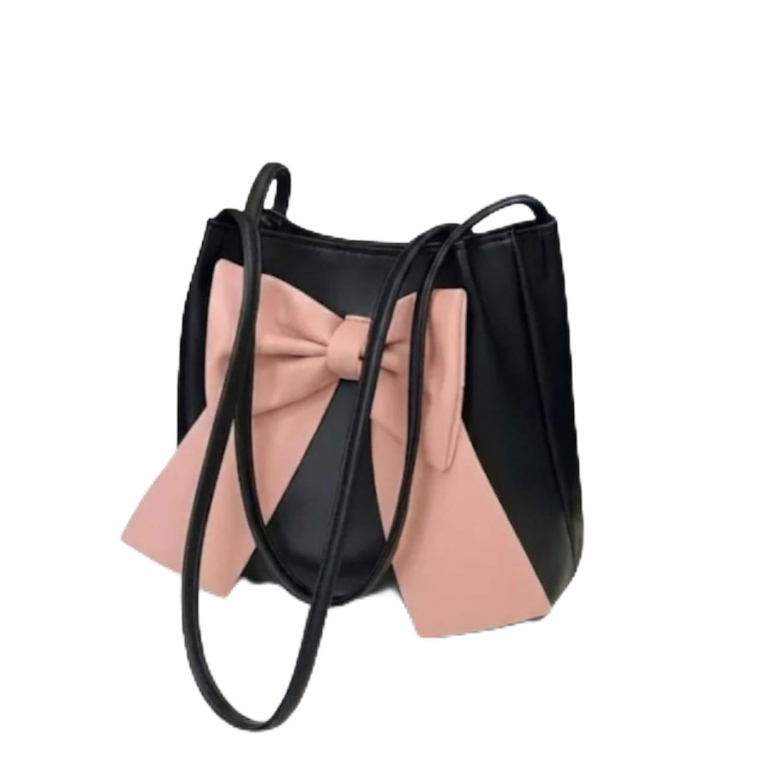 Women’s Top Handle Bag | Hand Held bag | Stylish Patent Synthetic Leather Handbag with Dual Handles & Detachable Sling Strap | Black Shoulder Purse-image-25
