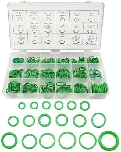 XLX 270Pcs 18 Sizes Rubber O-Ring Gasket Silicone Sealing Repair Box Washer Seal Assortment Set for Plumbing Automotive General Repair