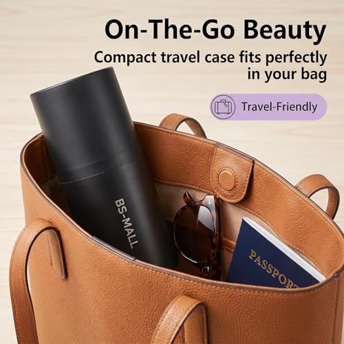 Image of BS-MALL Makeup Brushes Premium Synthetic Foundation Powder Concealers Eye Shadows 14 Pcs Purple for Makeup Beginner or Professional with Travel Case