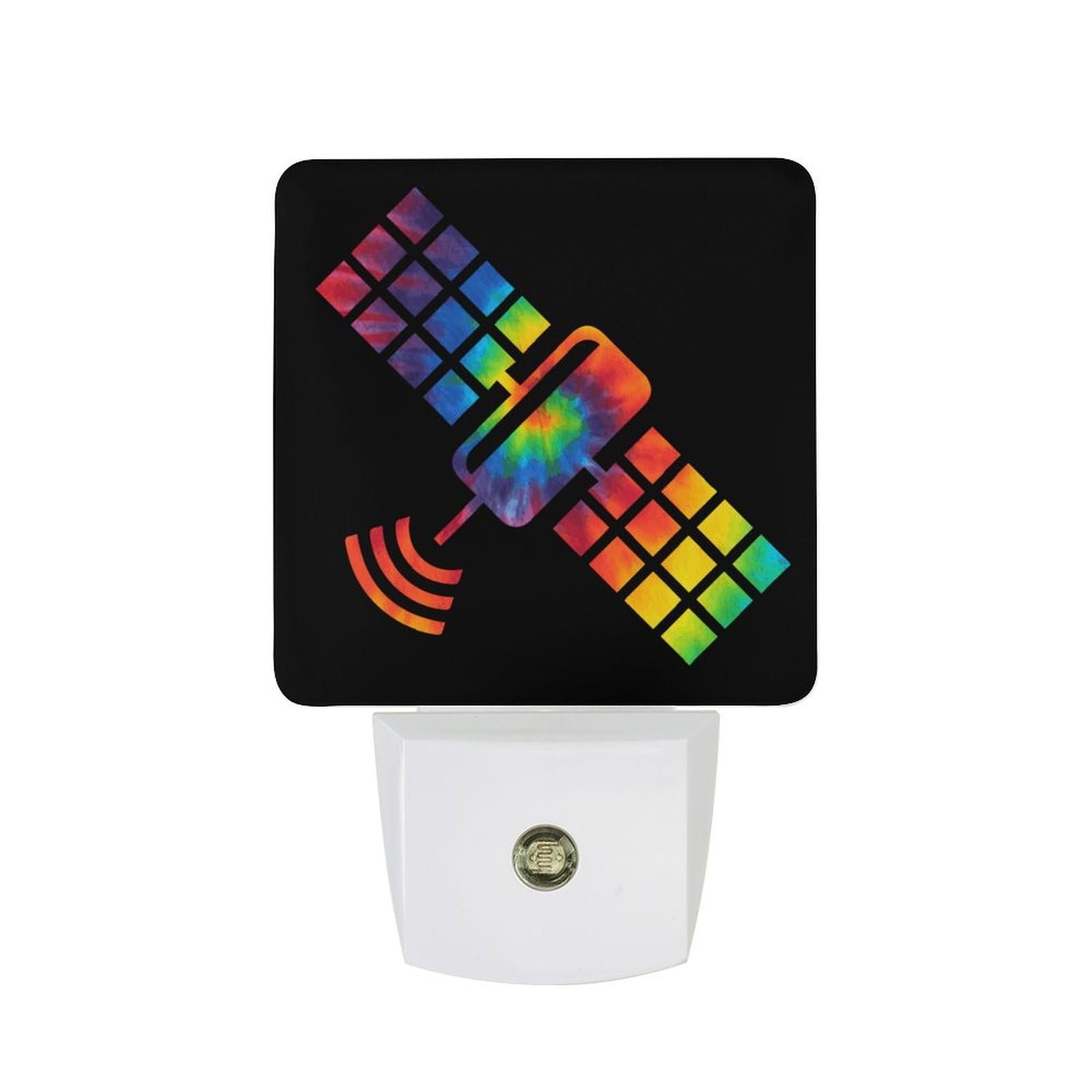 Nqrxadcrt Style Tie Dye Space Satellite Night Light Plug In Wall Lights Bedside Lamp Bedrooms Home Hallways Decoration