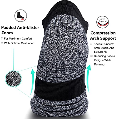 Image of No Show Sports Compression Socks for Men and Women Circulation 4 /8 Pack