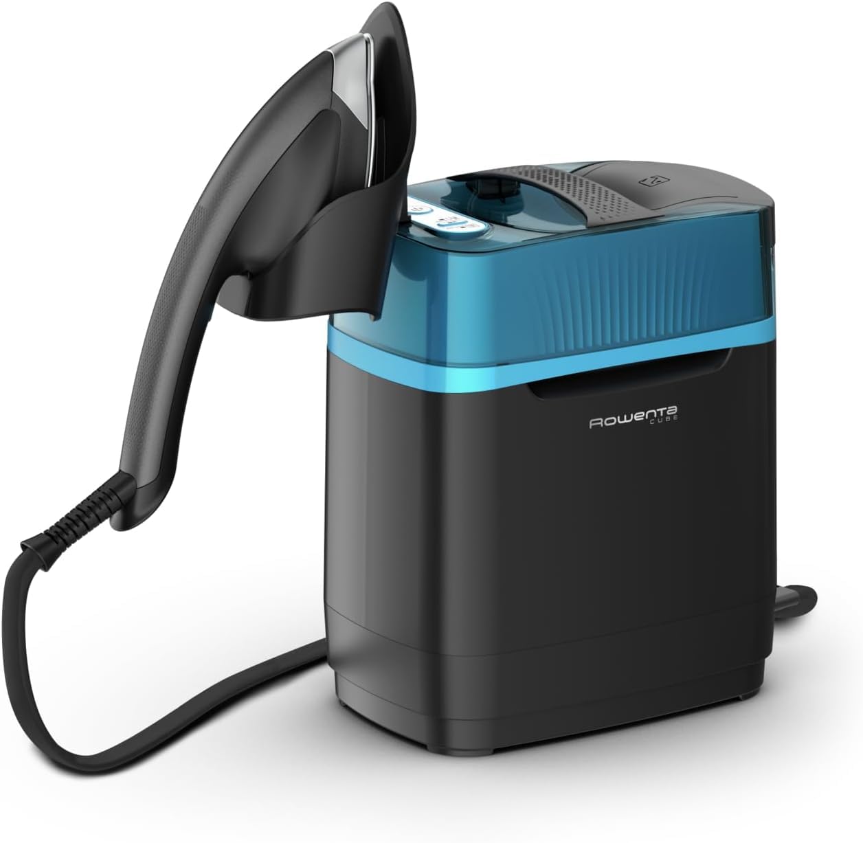 Rowenta Cube, Plancha de vapor vertical, Potencia de 2170 W | Elimina arrugas, olores y desinfecta, 5.8 Bares presión vapor, Depósito 1,1 L, Hasta 200 g/min, Sistema portátil, UR2020