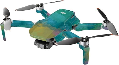Miniatura 6 de MightySkins - Compatible con DJI Mini 2 Dron portátil  Splash of Color  Funda protectora de vinilo duradera y única  Fácil de aplicar, quitar y