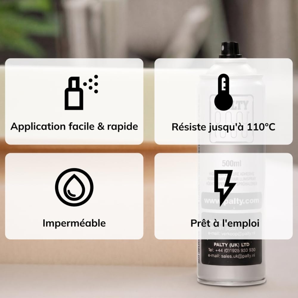 Colle néoprène - Haute température - En spray - 500ml