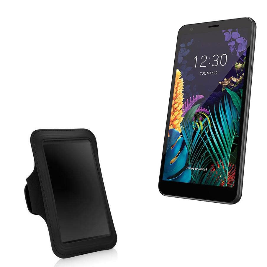 BoxWave Case Compatible with LG K30 (2019) - Sports Armband, Adjustable Armband for Workout and Running for LG K30 (2019) - Jet Black