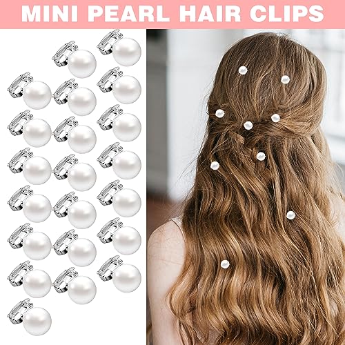 30Pcs Hair Clips, Pearl Hair Pins for Women Girls Brides - White Pearls, Cute Wedding Barrettes, Hair Accessories Decoration - Image 2
